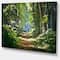 Designart - Bright Green Forest in Morning - Landscape Photography Canvas Print